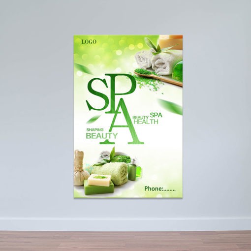 Tranh trang trí spa đẹp có thêm logo | Poster spa dán tường W4286