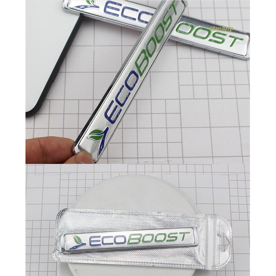 Tem chữ ECOBOOST trang trí xe