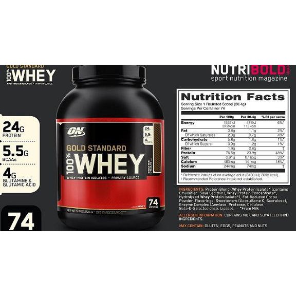 WHEY PROTEIN | Sữa Tăng Cơ Bắp | On Gold Standard 100% Whey 5Lbs (2.3Kg) - Chính Hãng Tại Shape Store