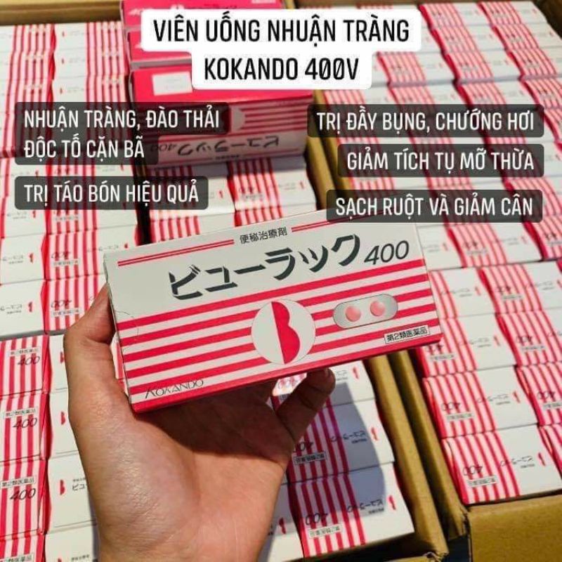 Hộp 8 vỉ 400v detox nhuận tràng kokando Nhật bản