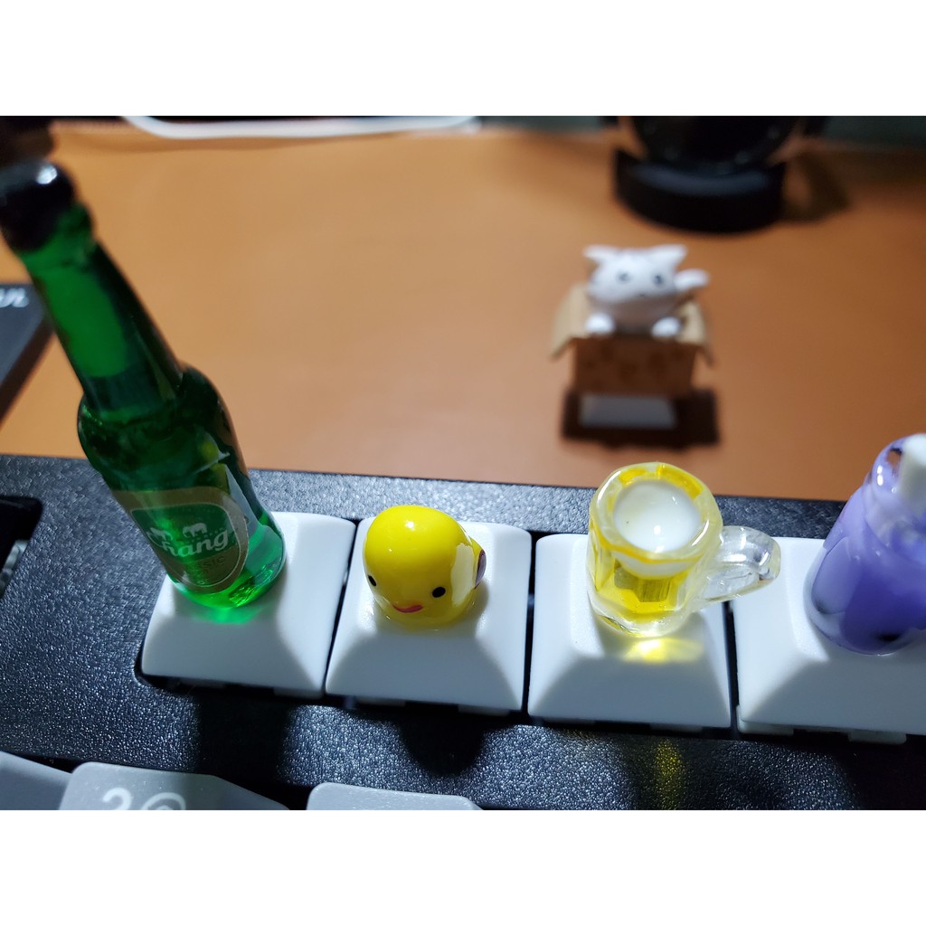 Keycap hình tổ chim đôi, gà con nút bấm bàn phím cơ hình tổ chim, gà con