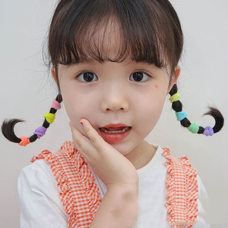 Set 50 Dây Cột Tóc Nhiều Màu Cho Bé Gái Tiện Dụng