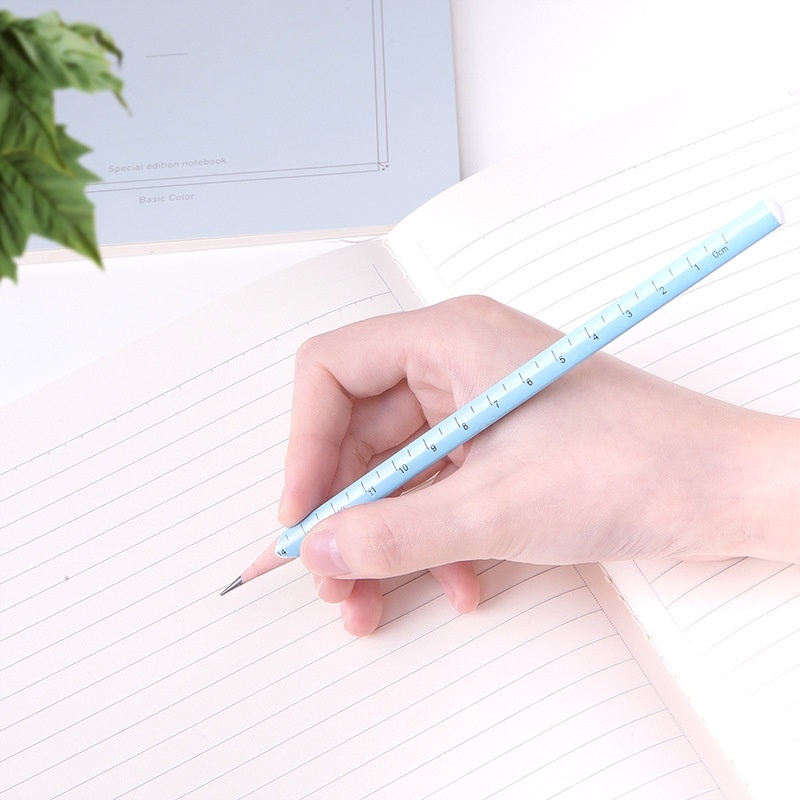 Bút Chì Gỗ Hình Tam Giác Deli 2B Kèm Thước Đo Tiện Dụng Cho Học Sinh