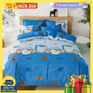 Bộ ga gối 3 món 1mx2m,1m2x2m,1m6x2m MẪU ĐÁM CƯỚI HỒNG