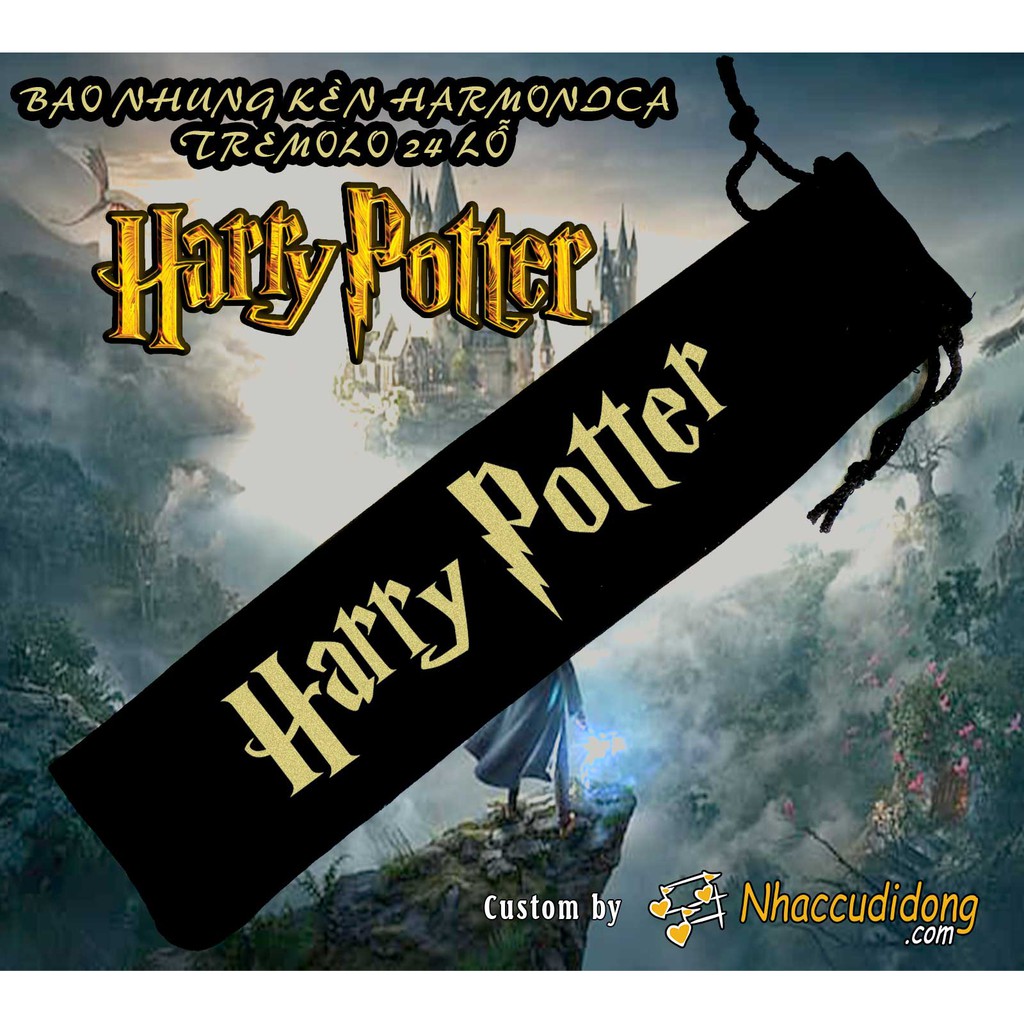 Bao Nhung Đựng Kèn Harmonica Tremolo 24 lỗ Lỗ Phiên Bản Harry Potter - Phù Thủy Tối Thượng