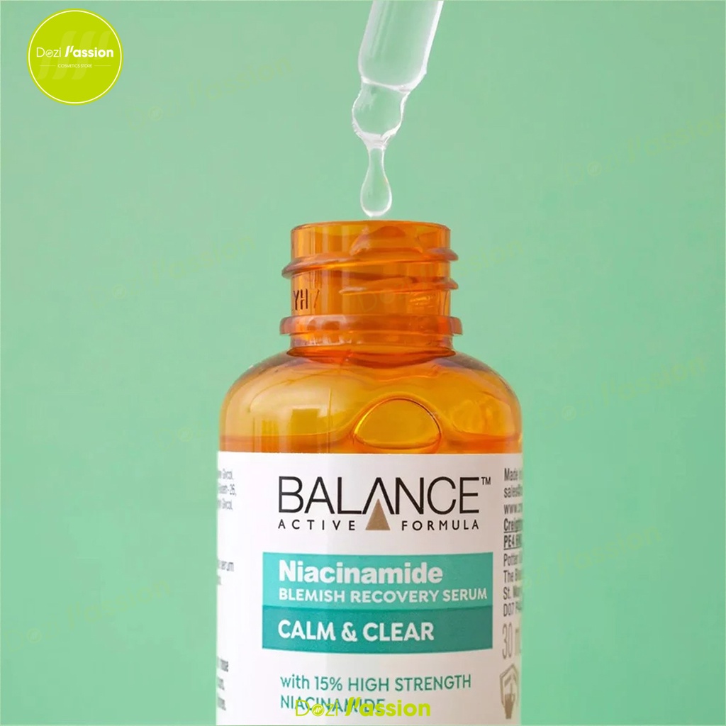 Tinh Chất Serum Balance Màu Xanh Lá, Ngừa Mụn, Mờ Thâm - Balance Active Formula Niacinamide 15% Blemish Recovery 30ml