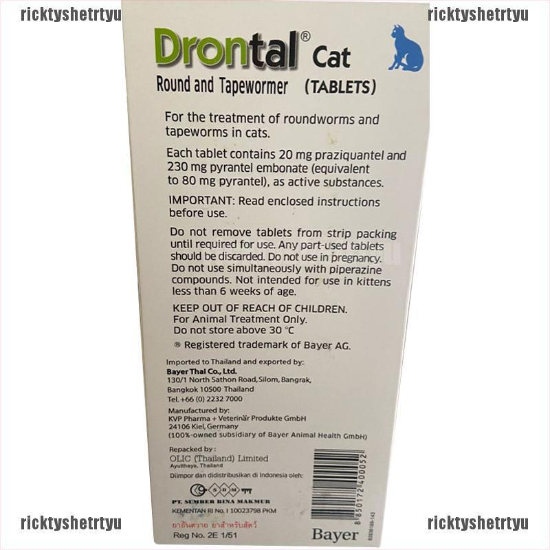 {ricktyshetrtyu}Bayer Drontal Plus For Cats 1 Tablets Great Dane