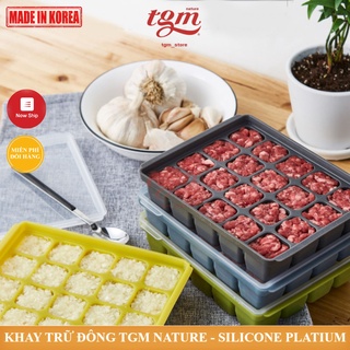 Khay trữ đông đồ ăn dặm TGM bằng Silicone Platium, Made in Korea