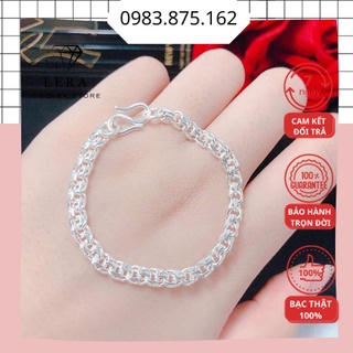 Lắc tay bạc ta nguyên chất cho bé mẫu dày dặn, vòng tay bạc bé trai bé gái tại trang sức bạc Lera