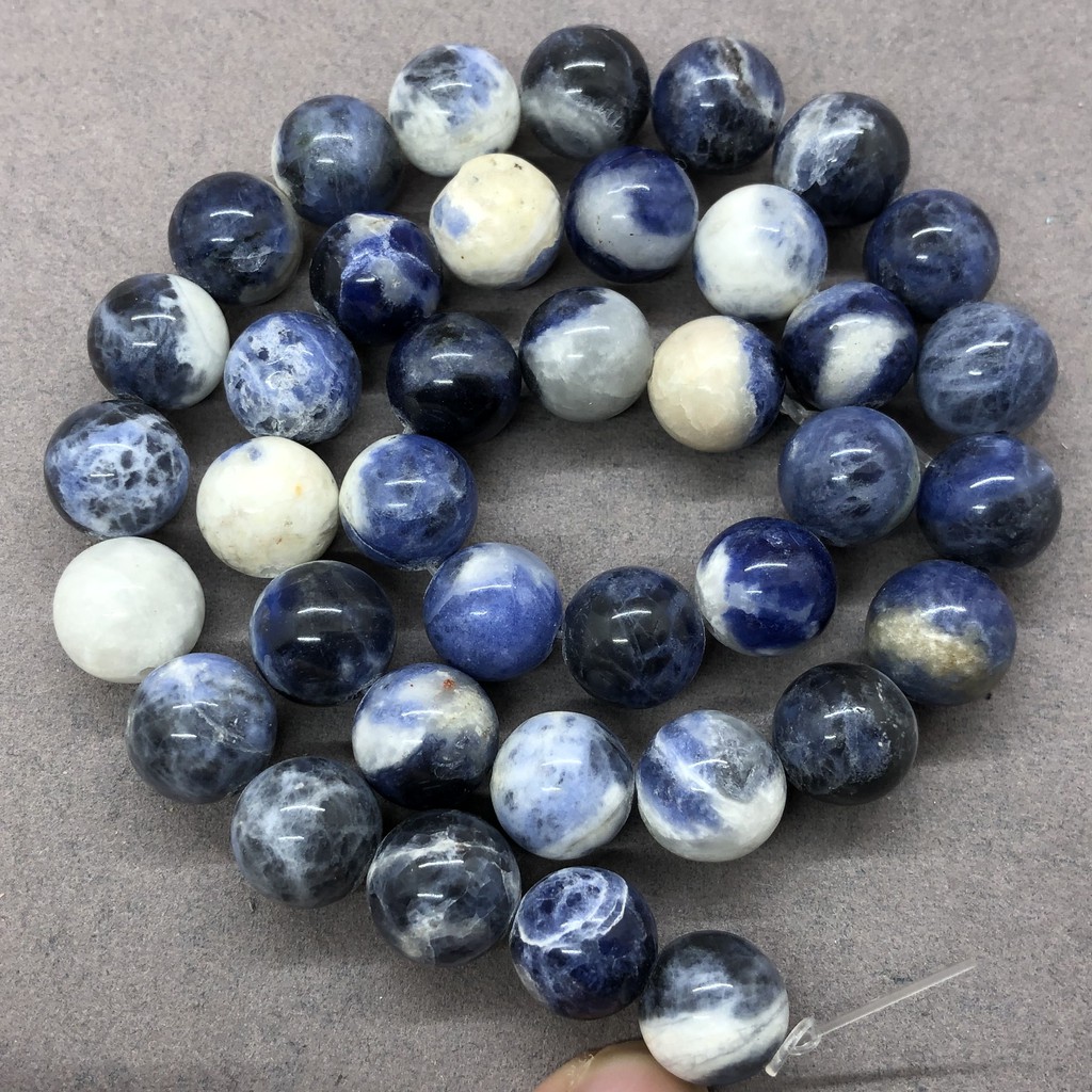 Chuỗi Hạt Đá Tròn Tự Nhiên 4-12mm Dùng Làm Vòng Đeo Tay Diy