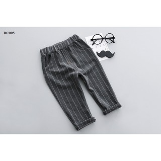 Set vest bé trai kẻ sọc lịch lãm DC005