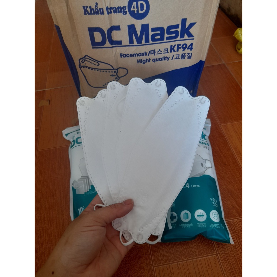 [Sale số lượng] Khẩu trang 4D DC Mask KF94 lọc bụi mịn, kháng khuẩn 4 lớp (10 cái/túi)