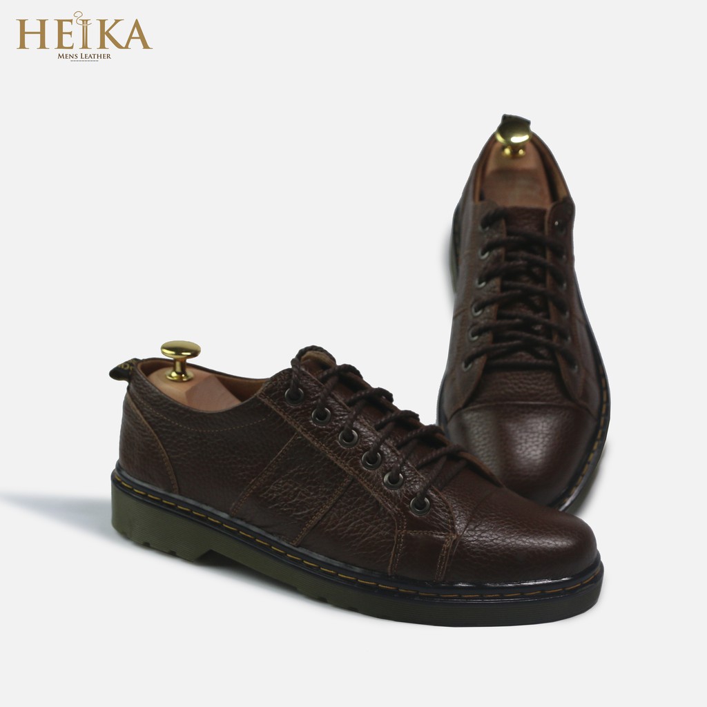 [Tặng kèm lót giày] Giày đốc nam cổ ngắn da bò thật cao cấp HEIKA | BigBuy360 - bigbuy360.vn