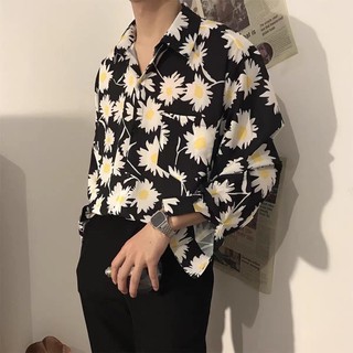 Áo sơ mi hoa cúc nam tay dài QC( sẵn hàng)