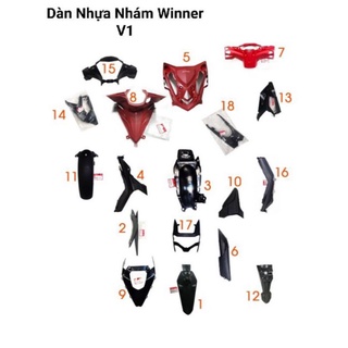 Full dàn nhựa nhám winner 150 v1 chính hãng honda
