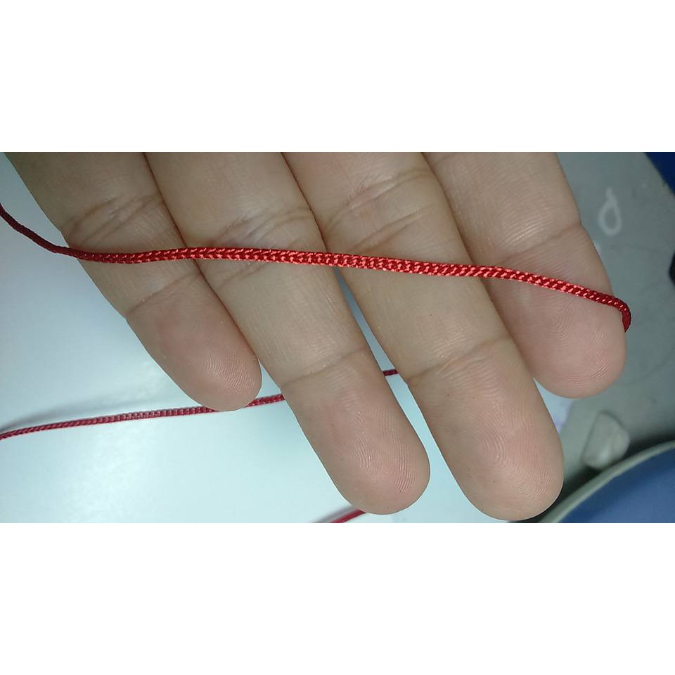 Dây dù đỏ 1mm chuyên dùng làm vòng, đan lát loại không lõi