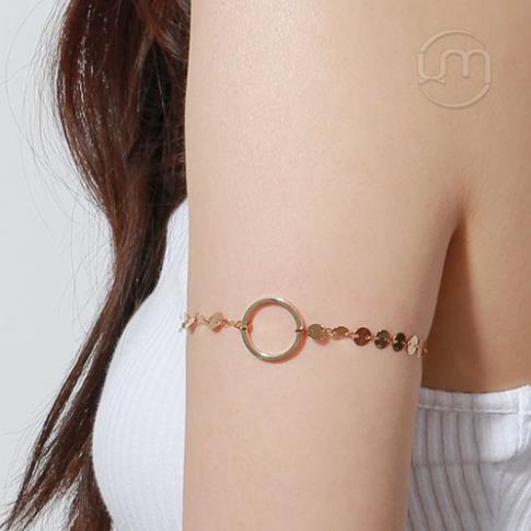 Phụ kiện thời trang giá rẻ- Vòng đeo bắp tay chuỗi khoen tròn 2 trong 1