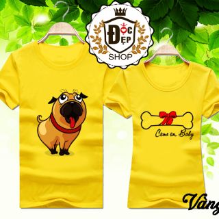 Sét Áo đôi cún mập yêu xương