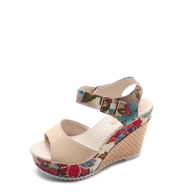 Dép nữ đế xuồng hoa đủ màu xjnh xjnh