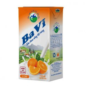 Thùng 48 Hộp Sữa Tươi Tiệt Trùng BA VÌ NÚI TẢN 180ml (Nguyên vị và vị cam)