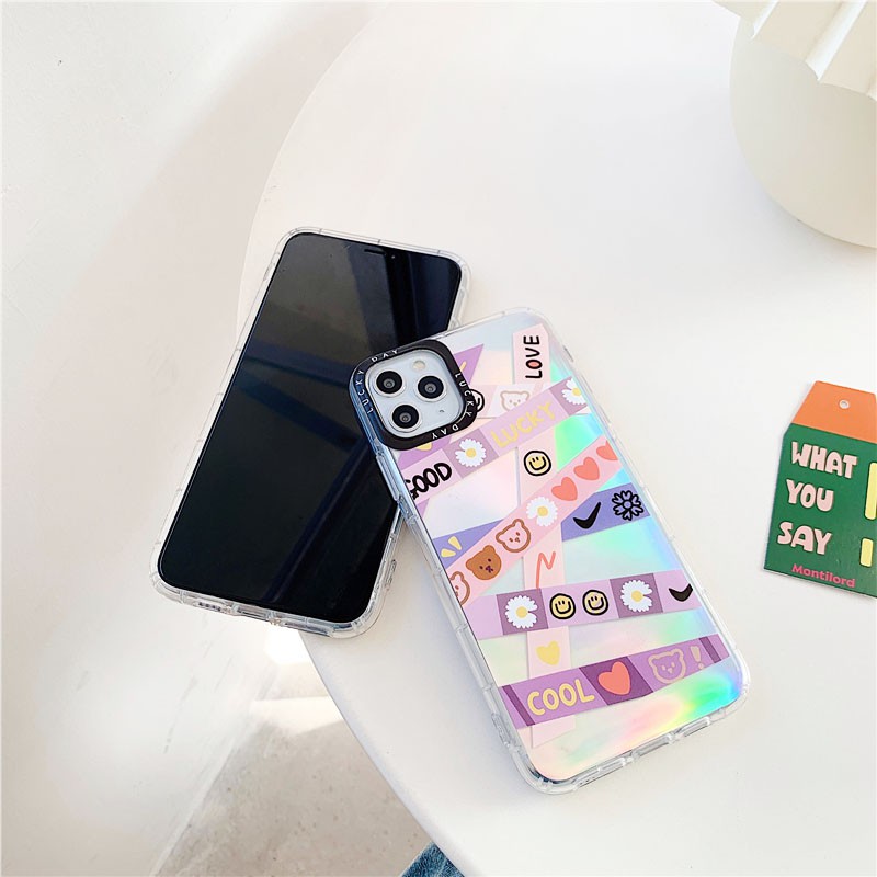 Ốp lưng iphone Lucky Bear phản quang 5/5s/6/6plus/6s/6splus/7/7plus/8/8plus/x/xr/xs/11/12/pro/max/plus/promax