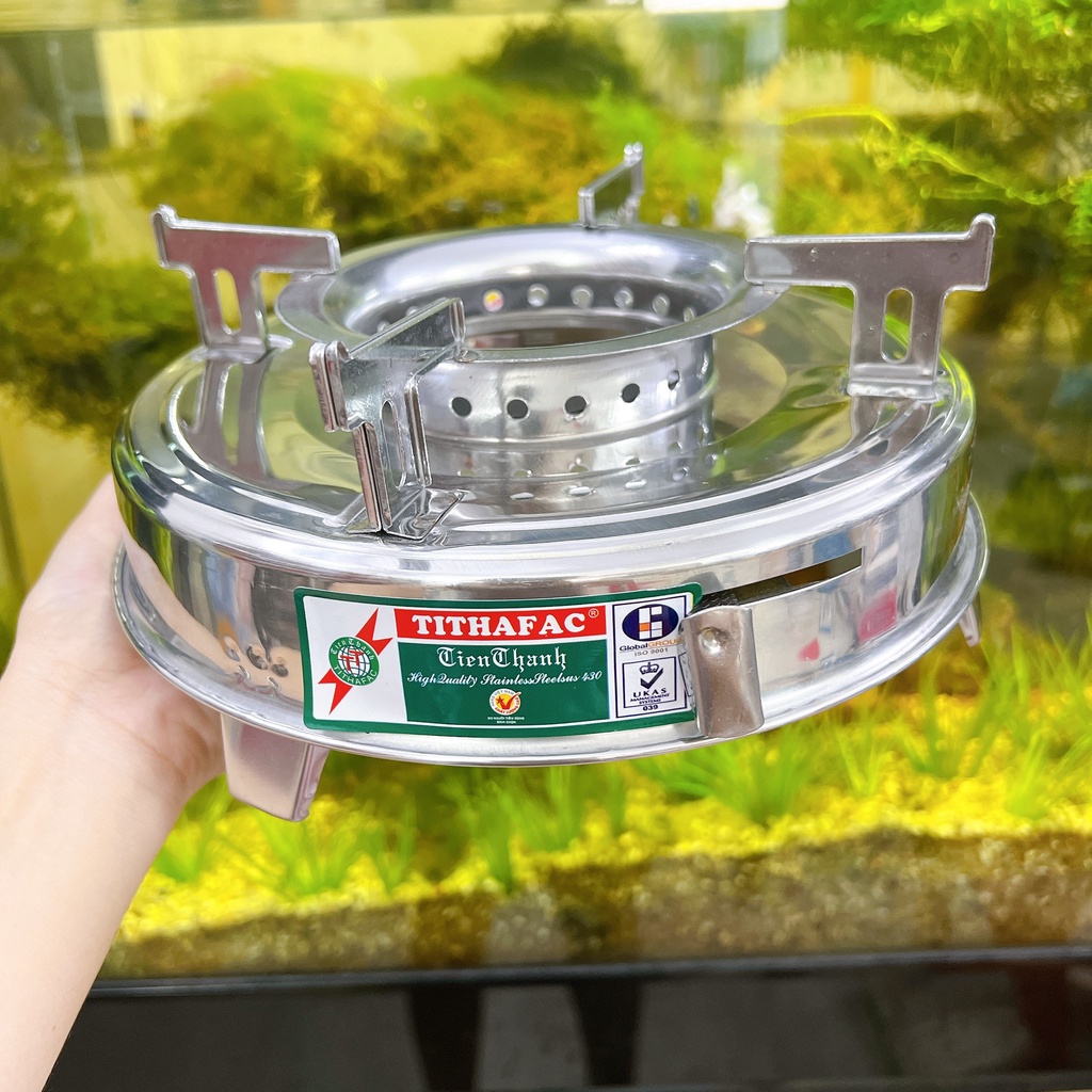 Bếp cồn inox Tiến Thành cao cấp sáng bóng không gỉ có lót bếp cồn tiện dụng