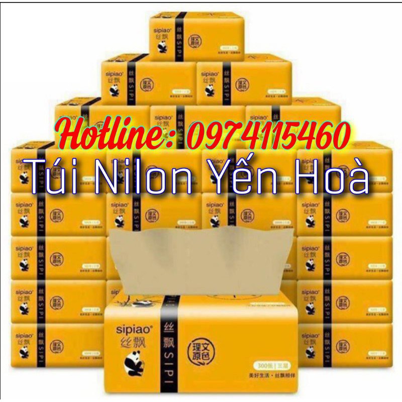 [Mã 267FMCGSALE giảm 8% đơn 500K] Giấy gấu trúc sipiao siêu dai 1 gói 300 tờ