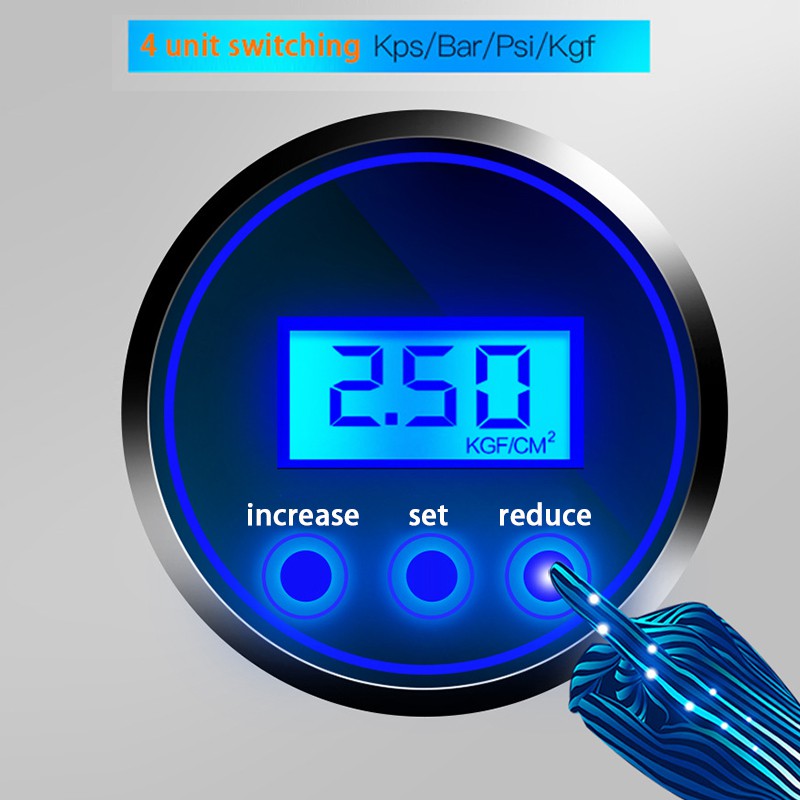 FlashSale - Bơm oto ngắt tự động, có màn điện tử hiển thị số chính hãng Aikesi bảo hành 6 tháng T