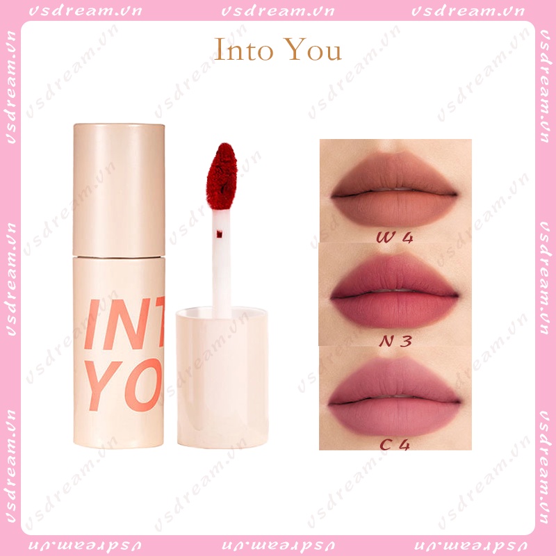 Son Môi Lì INTO YOU airy W1 Mềm Mại Tạo Hiệu Ứng Sương Mù Làm Trắng Giá Rẻ Cho Sinh Viên Sản Phẩm Không Khô Môi
