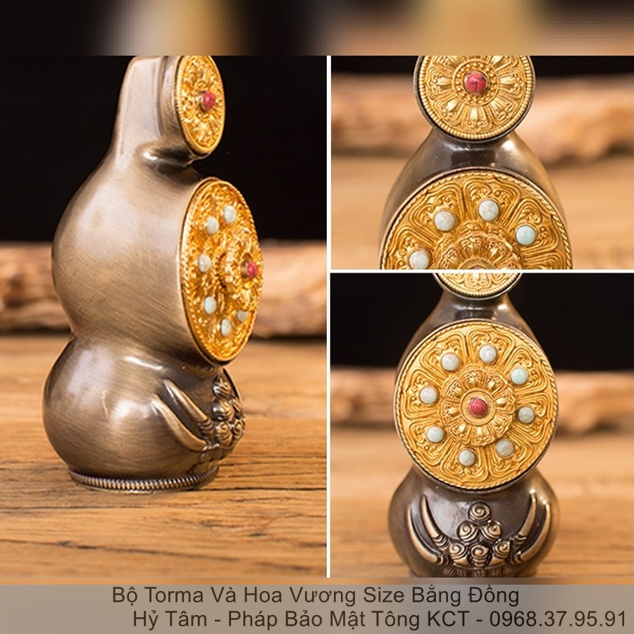 |Size To| Bộ Torma Và Hoa Vương Bằng Đồng