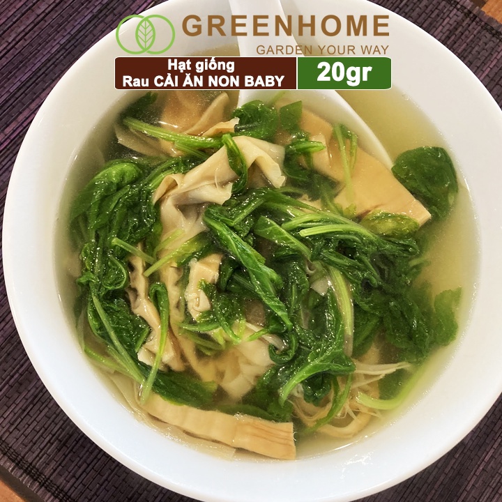 Hạt giống rau Cải ăn non Greenhome, gói 20g, dễ trồng, thu hoạch nhanh R05
