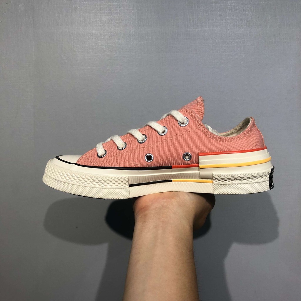 (𝗖𝗵𝗶́𝗻𝗵 𝗵𝗮̃𝗻𝗴 - 𝗙𝗮𝗸𝗲 đ𝗲̂̀𝗻 𝘅𝟭𝟬𝟬 | M - Waffle) Giày CONVERSE 1970s Coral Pink  - 570788C (Giày không tem - có túi vải)