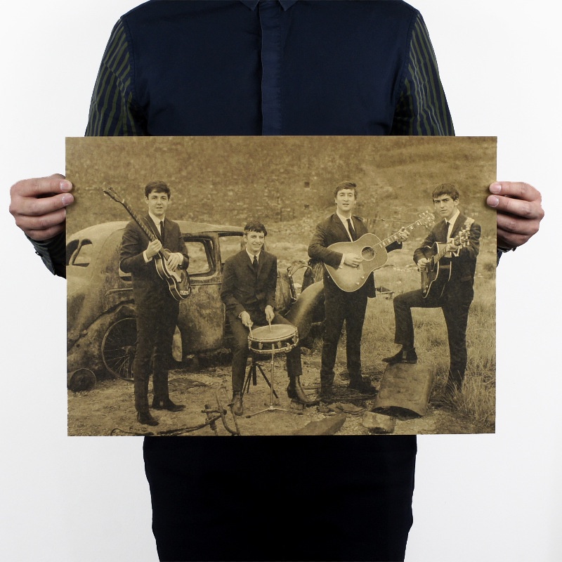 Poster Hình Ban Nhạc The Beatles Kích Thước 51x35.5cm