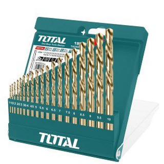 Bộ 19 mũi khoan kim loại hss total từ 1-10mm - tacsd0195