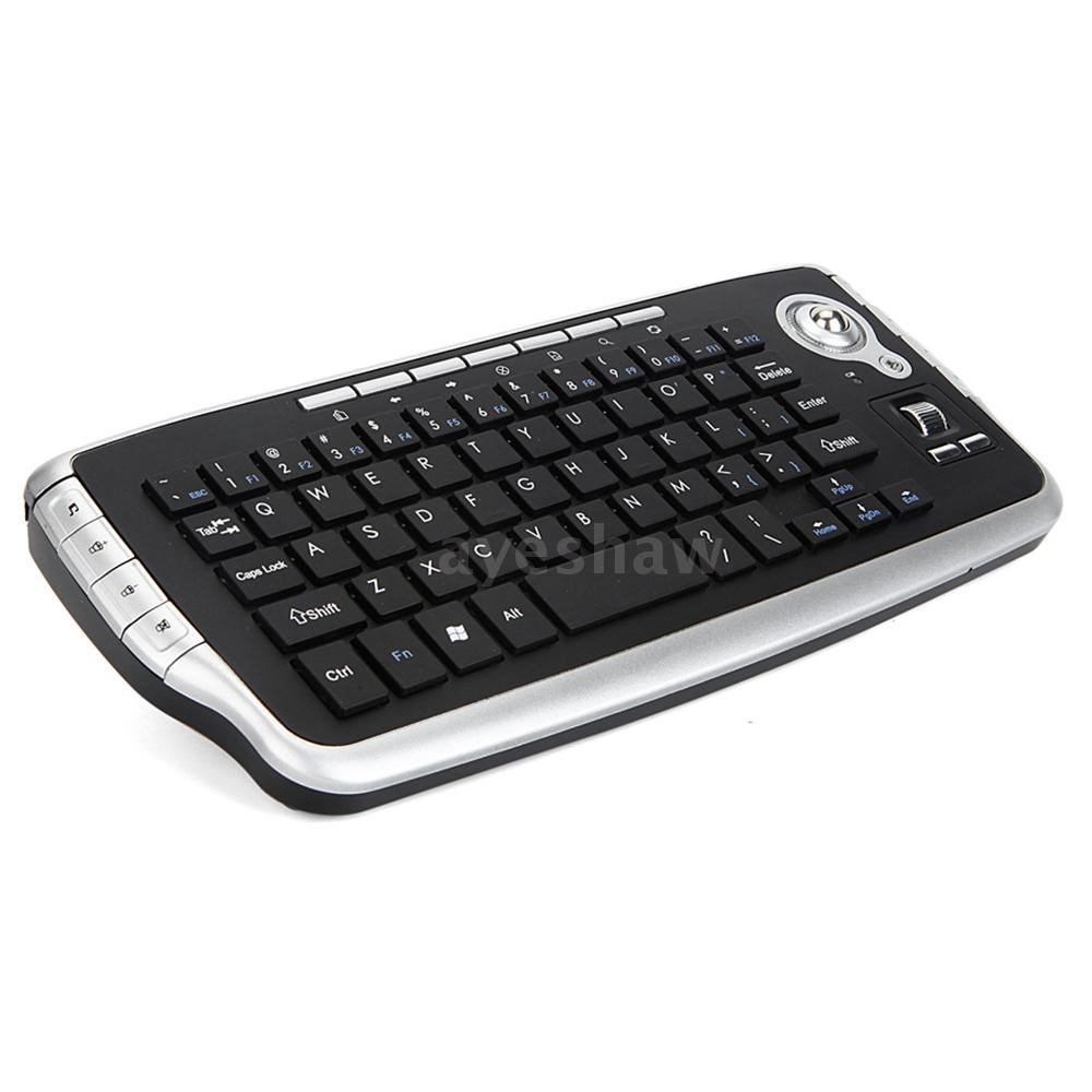 Ayeshaw E30 2.4GHz Wireless Keyboard with Trackball Mouse Scroll Wheel Remote Control for Android TV