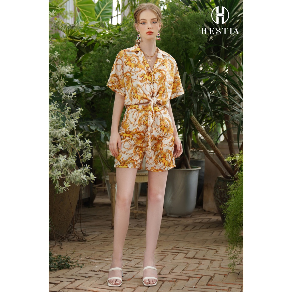 Jumpsuit ngắn in họa tiết Horse BST Descendants of the Sun 2JS0001 HESTIA DESIGN