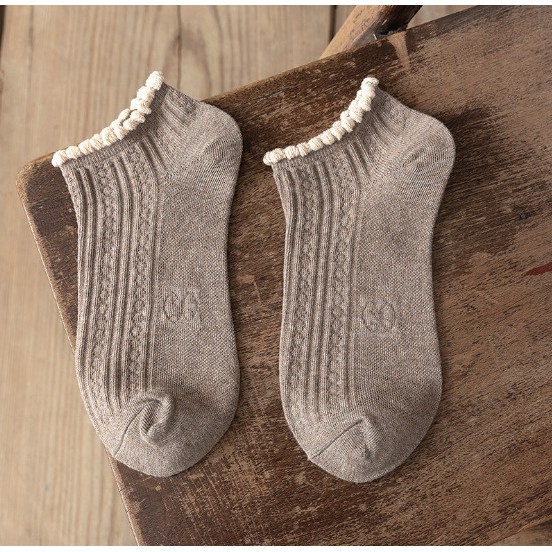 Tất Vớ cotton phối ren phong cách nhật bản dành cho nữ