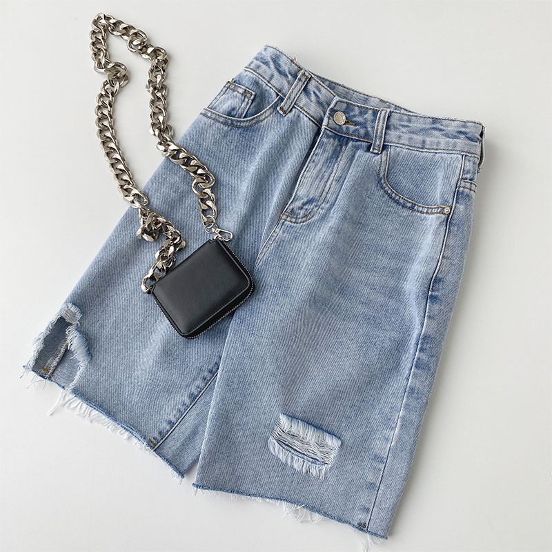 Quần đùi jean rách ulzzang 5238