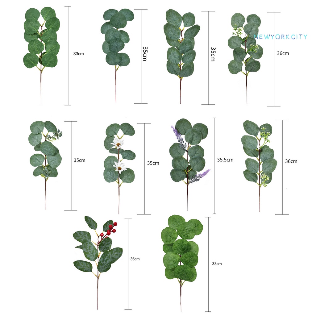 1 Bó Lá Khuynh Diệp Nhân Tạo Nhiều Màu Trang Trí Tiệc Cưới