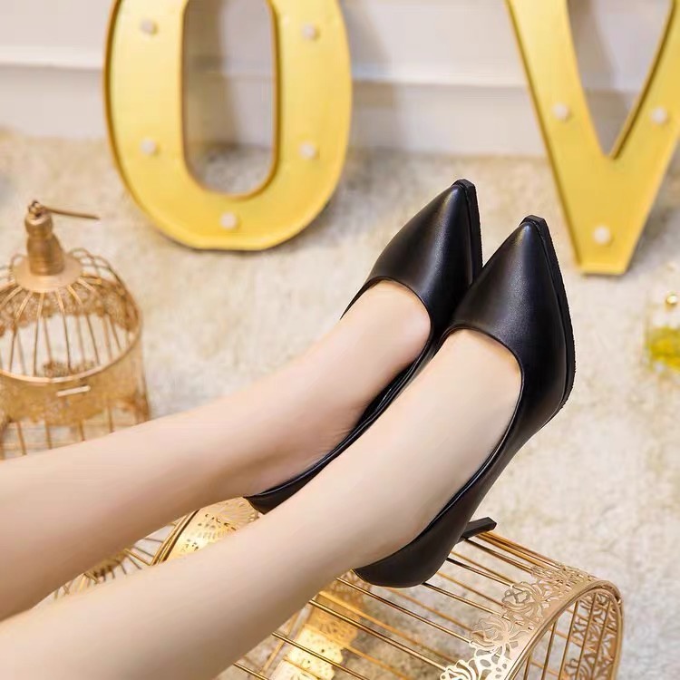 Giày Cao Gót Nữ Màu Đen Truyền Thống 7 Phân Nhọn A3