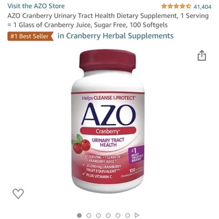   BILL AMAZON Viên uống lợi đường tiết niệu Azo Cranberry 100 viên 