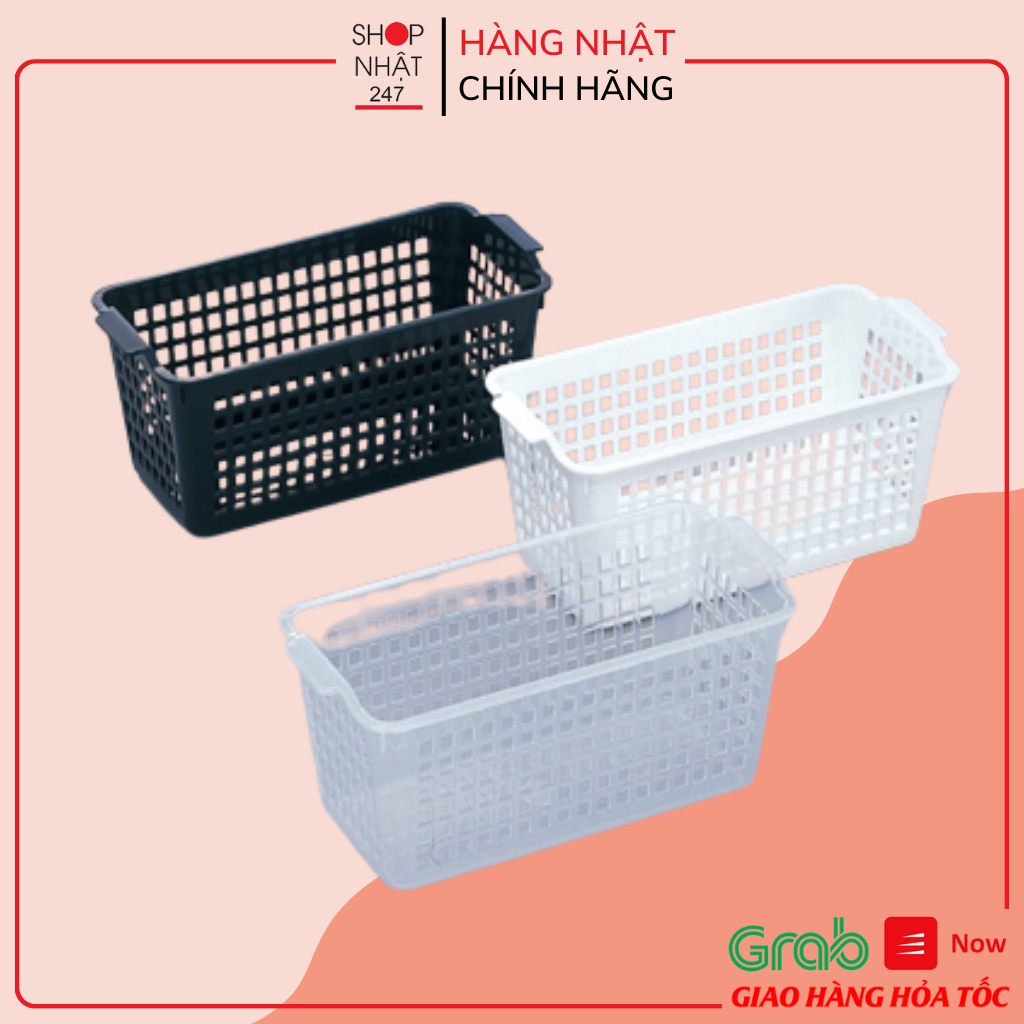 [Hỏa Tốc HN] Khay nhựa trắng lỗ vuông cỡ vừa Windy 28.2 x 13.5 x 13cm Nội Địa Nhật Bản