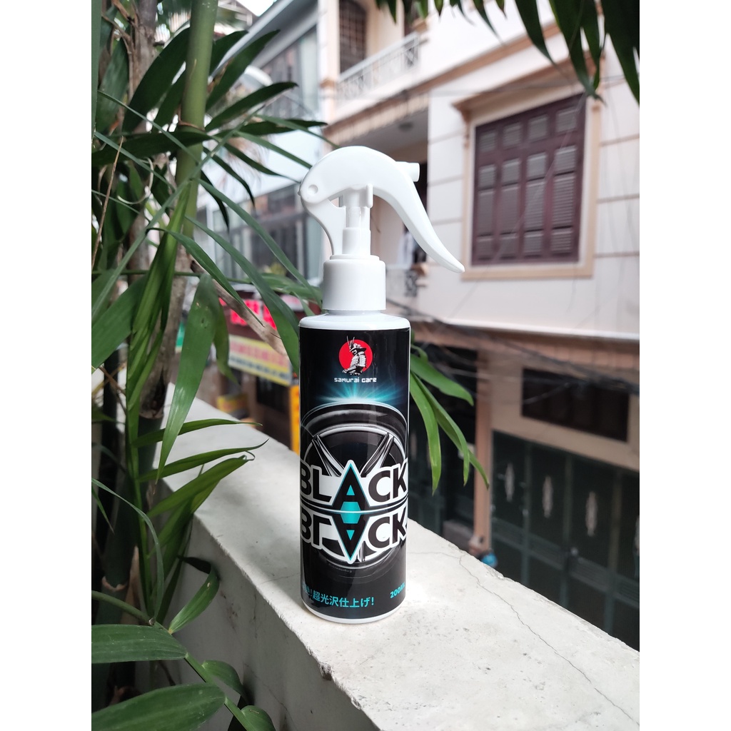 [Hàng chính hãng - Free ship] Chai xịt đánh bóng làm sạch lốp xe - Bảo vệ lốp xe Samurai Care 200ml