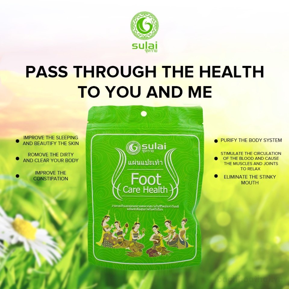 Miếng dán massage bàn chân Sulai Foot Care Health Thailand