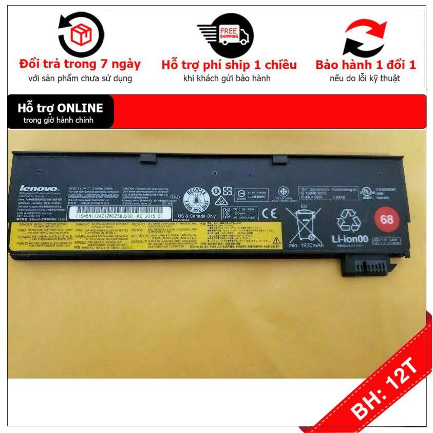 [BH12TH] Pin Laptop Lenovo ThinkPad X240 X250 X260 T440s T450s T550 T460 W550 ( 68+) Lắp Ngoài