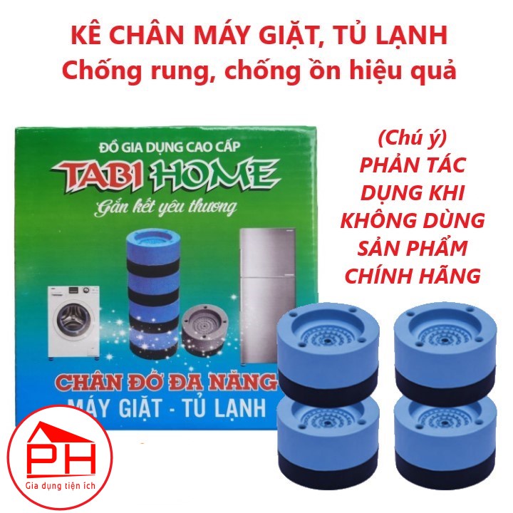 (Chính hãng) Bộ 04 chân kê máy giặt TABI HOME chống rung chống ồn chống xê dịch giúp tăng tuổi thọ máy giặt hiệu quả