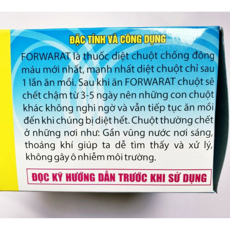 thuốc diệt chuột dạng hạt gạo Forwarat 0,005 gói 25gr