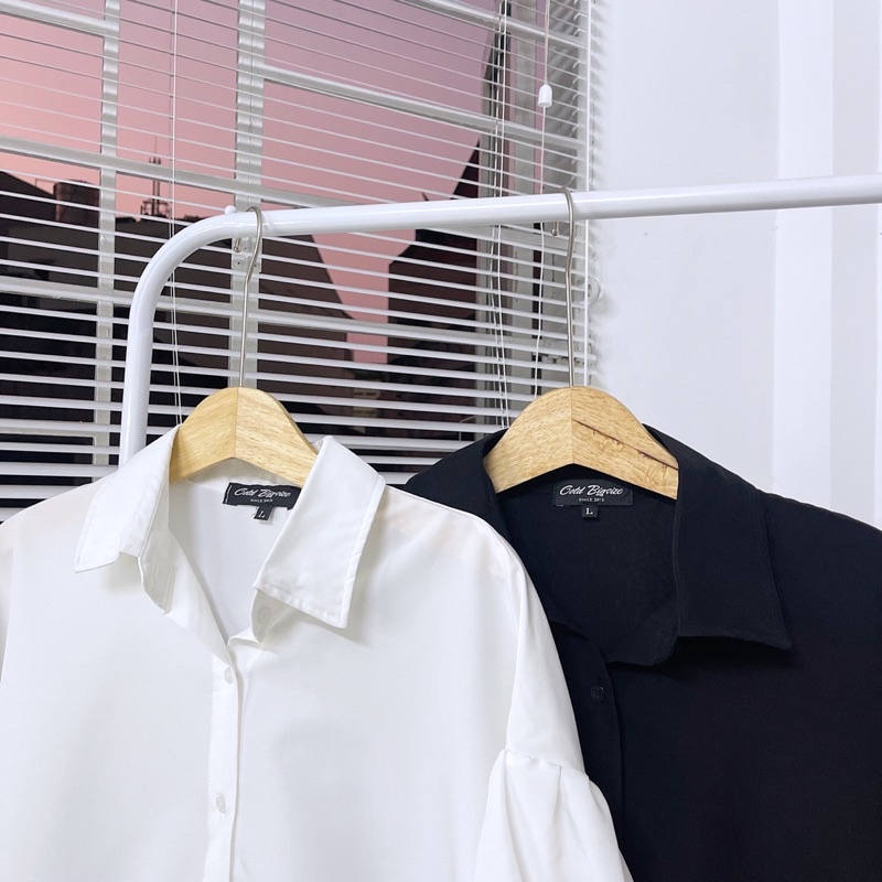 Áo sơ mi babydoll tay phồng