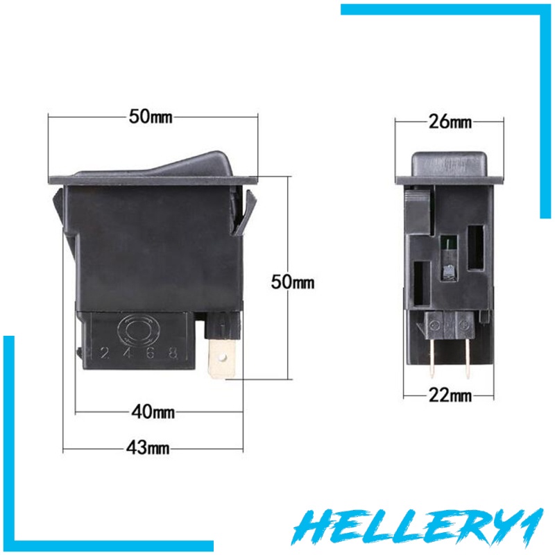 [Hellery1] Công Tắc Nút Đèn Pha 2Pins Bình Thường Cho Xe Hơi Xe Tải
