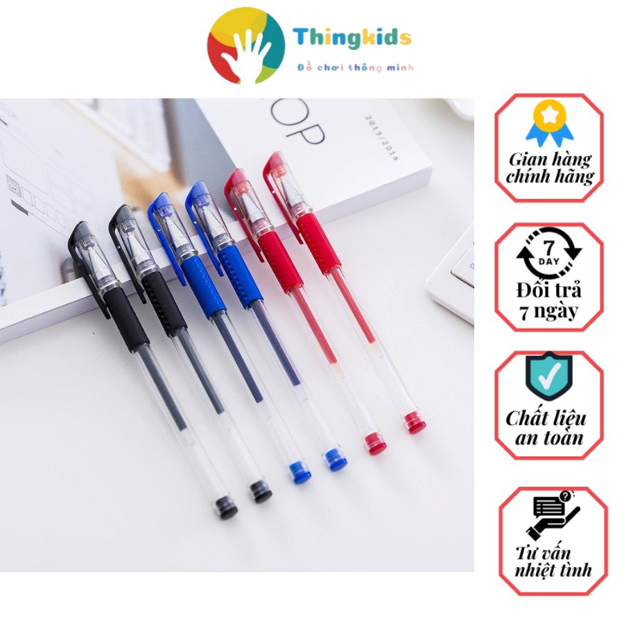 Set 100 but bi nước xanh, đen đỏ, mix màu- Thingkids